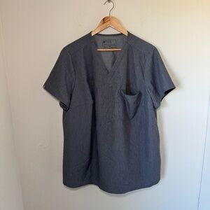 FIGS Women's Catarina One Pocket Scrub Top Grey 3XL Hospital Nurse